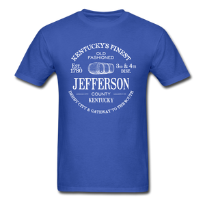 Jefferson County Vintage KY's Finest T-Shirt - royal blue