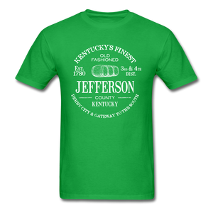 Jefferson County Vintage KY's Finest T-Shirt - bright green