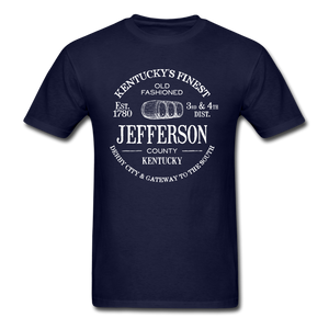 Jefferson County Vintage KY's Finest T-Shirt - navy