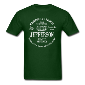 Jefferson County Vintage KY's Finest T-Shirt - forest green