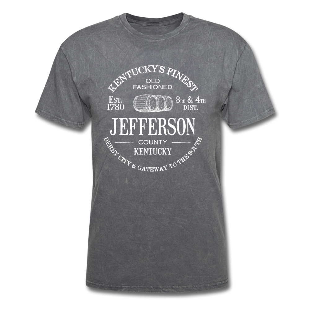 Jefferson County Vintage KY's Finest T-Shirt - mineral charcoal gray