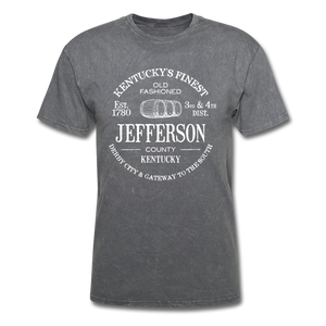 Jefferson County Vintage KY's Finest T-Shirt - mineral charcoal gray