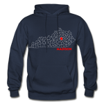 Madison County Map Hoodie - navy