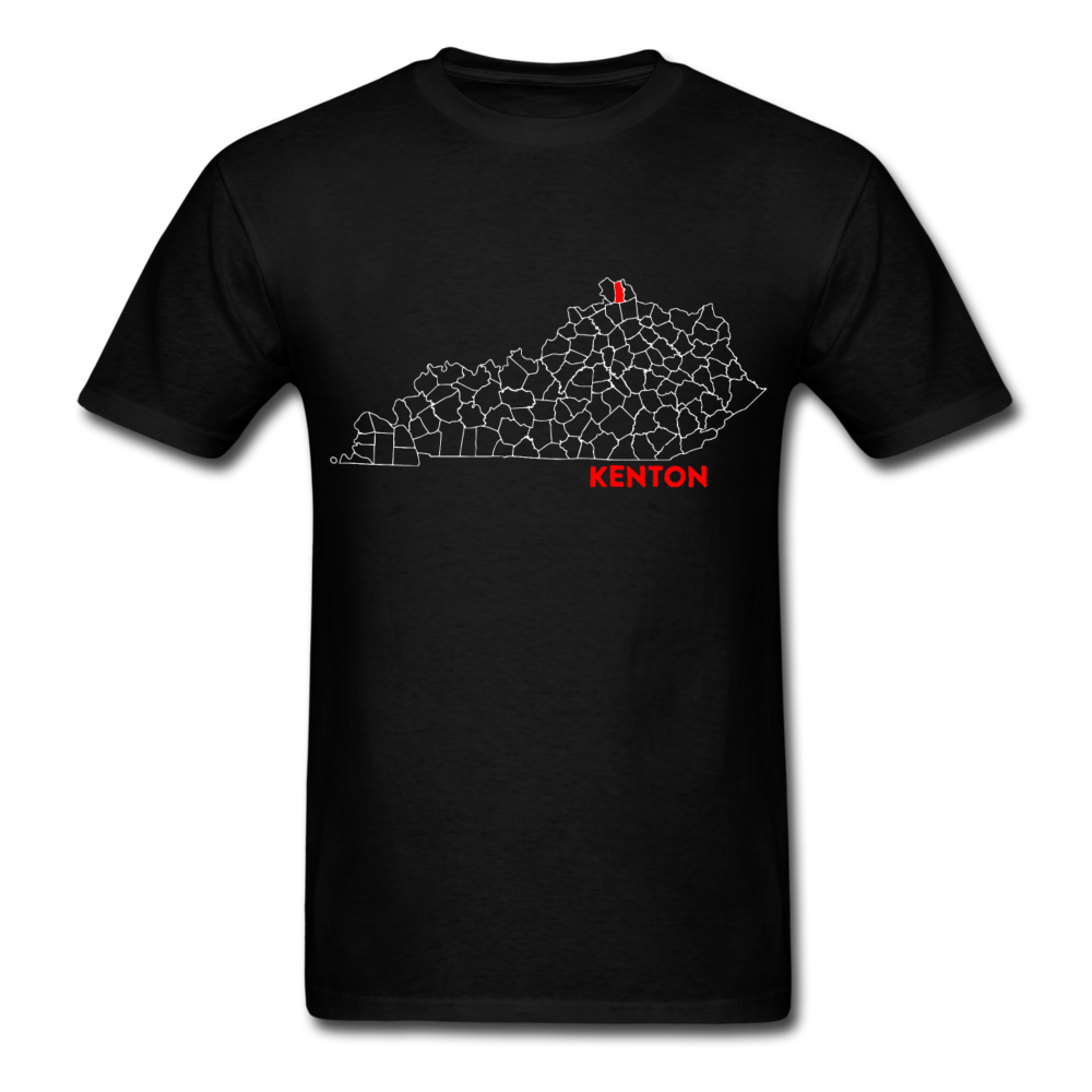 Kenton County Map T-Shirt - black