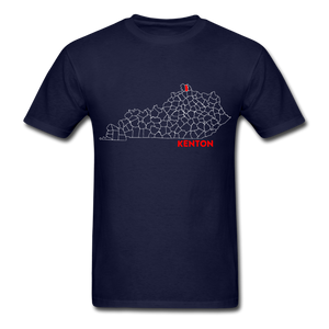 Kenton County Map T-Shirt - navy