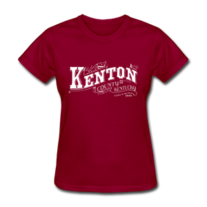 Kenton County Ornate Women's T-Shirt - dark red