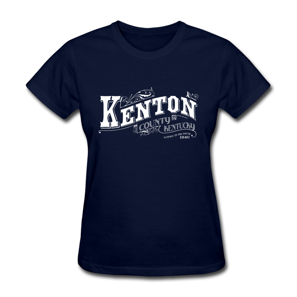 Kenton County Ornate Women's T-Shirt - navy