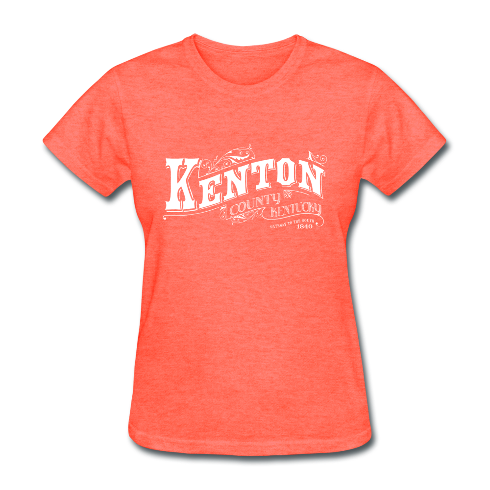 Kenton County Ornate Women's T-Shirt - heather coral