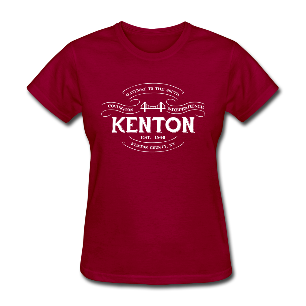 Kenton County Vintage Banner Women's T-Shirt - dark red