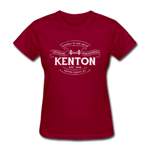 Kenton County Vintage Banner Women's T-Shirt - dark red