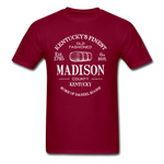 Madison County Vintage KY's Finest T-Shirt - burgundy