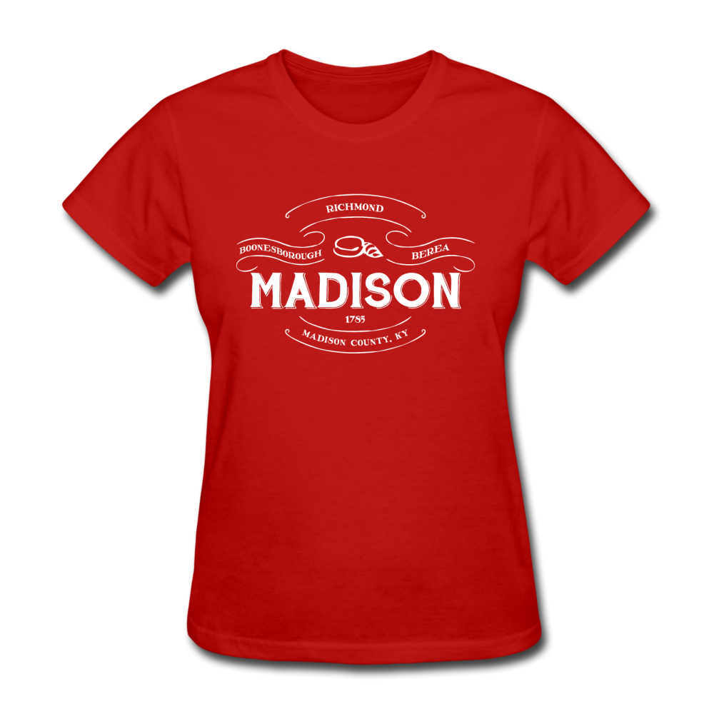 Madison County Vintage Banner Women's T-Shirt - red