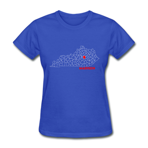 Madison County Map Women's T-Shirt - royal blue