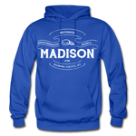 Madison County Vintage Banner Hoodie - royal blue