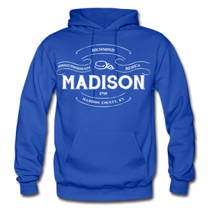 Madison County Vintage Banner Hoodie - royal blue