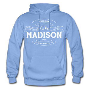 Madison County Vintage Banner Hoodie - carolina blue