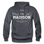 Madison County Vintage Banner Hoodie - charcoal gray