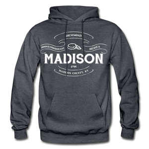 Madison County Vintage Banner Hoodie - charcoal gray