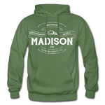 Madison County Vintage Banner Hoodie - military green