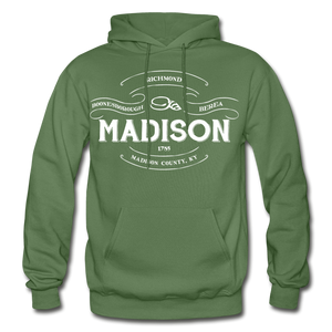 Madison County Vintage Banner Hoodie - military green