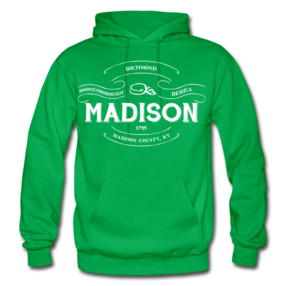 Madison County Vintage Banner Hoodie - kelly green