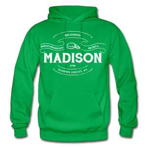 Madison County Vintage Banner Hoodie - kelly green