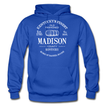 Madison County Vintage KY's Finest Hoodie - royal blue