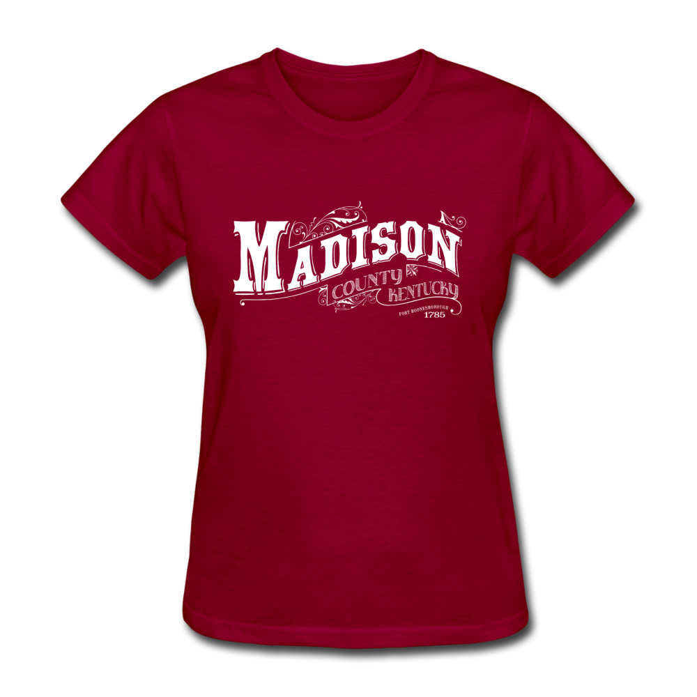 Madison County Ornate Women's T-Shirt - dark red