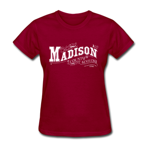 Madison County Ornate Women's T-Shirt - dark red