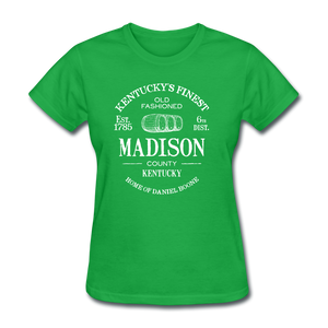 Madison County Vintage KY's Finest Women's T-Shirt - bright green