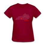 Warren County Map Women's T-Shirt - dark red