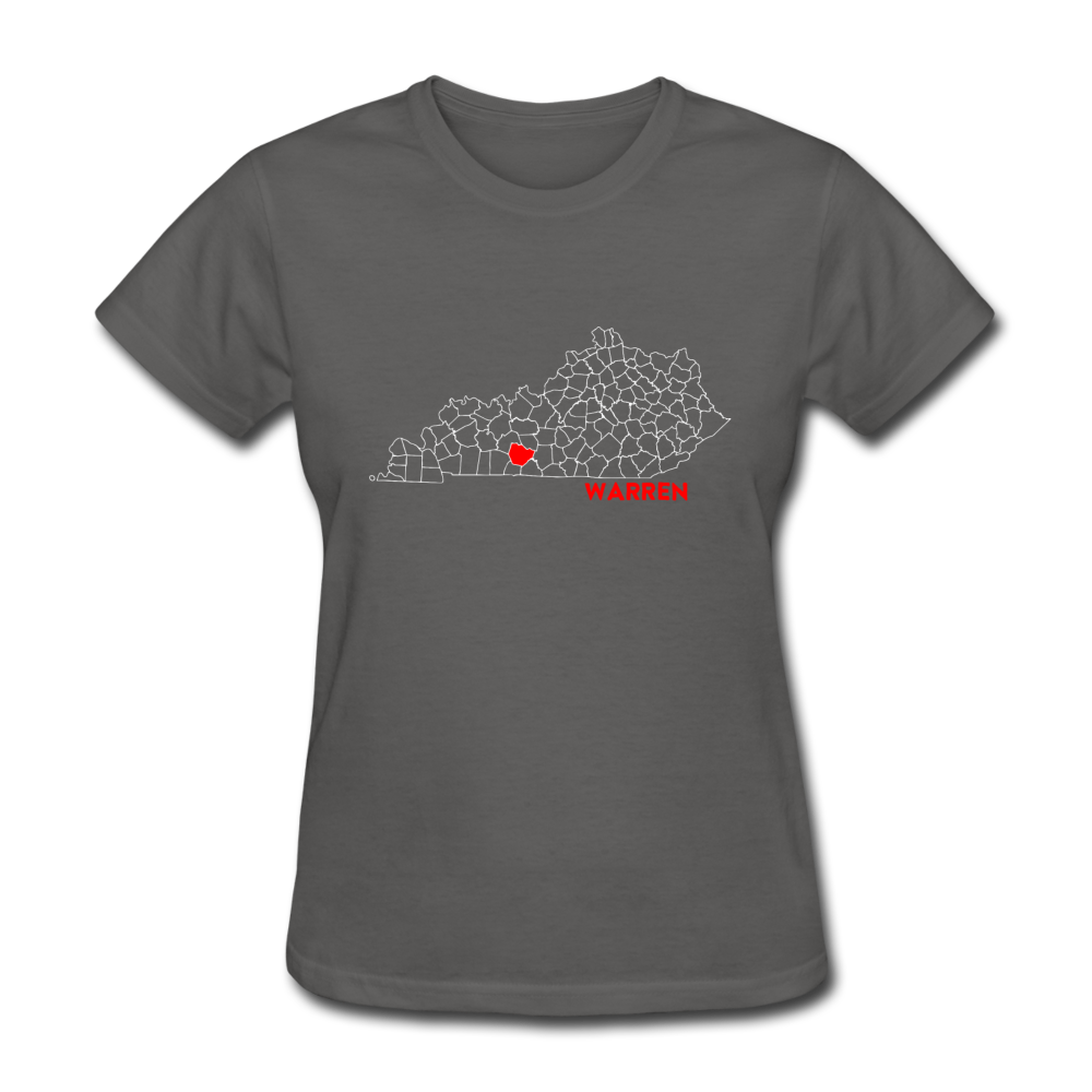 Warren County Map Women's T-Shirt - charcoal