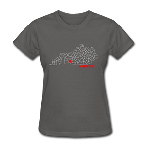 Warren County Map Women's T-Shirt - charcoal