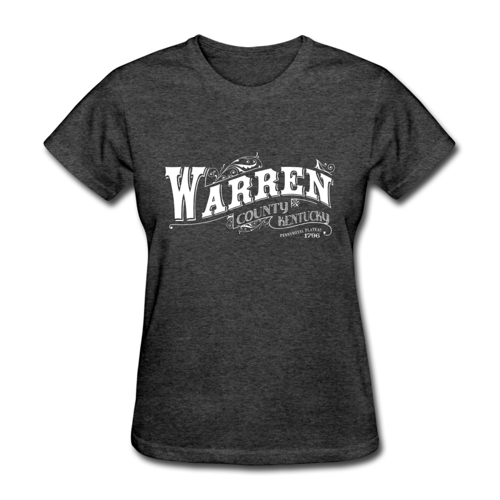 Warren County Map Women's T-Shirt - heather black