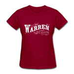 Warren County Map Women's T-Shirt - dark red