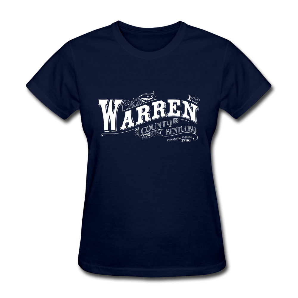 Warren County Map Women's T-Shirt - navy