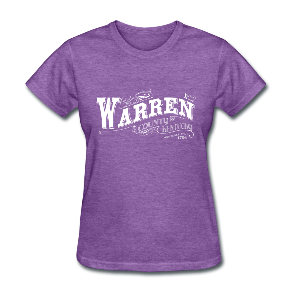 Warren County Map Women's T-Shirt - purple heather