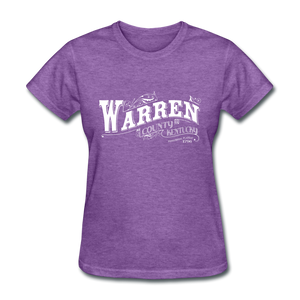 Warren County Map Women's T-Shirt - purple heather