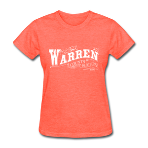 Warren County Map Women's T-Shirt - heather coral
