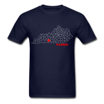 Warren County Map T-Shirt - navy