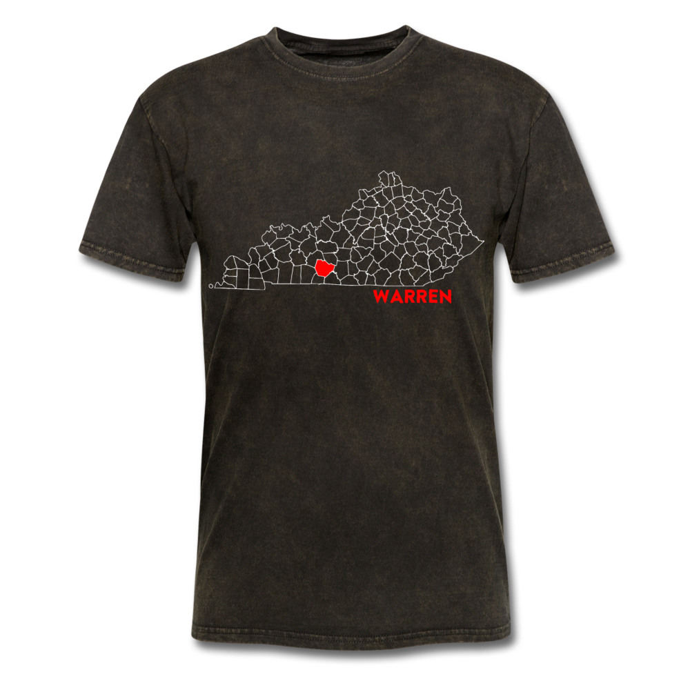 Warren County Map T-Shirt - mineral black