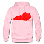 Kentucky County Map Hoodie - light pink