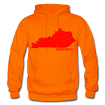 Kentucky County Map Hoodie - orange