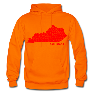 Kentucky County Map Hoodie - orange