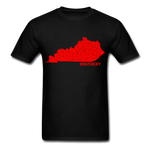 Kentucky County Map T-Shirt - black