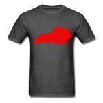 Kentucky County Map T-Shirt - heather black