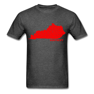 Kentucky County Map T-Shirt - heather black