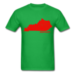 Kentucky County Map T-Shirt - bright green