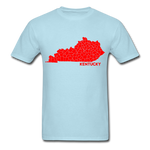 Kentucky County Map T-Shirt - powder blue
