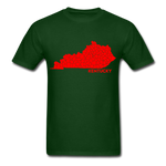 Kentucky County Map T-Shirt - forest green